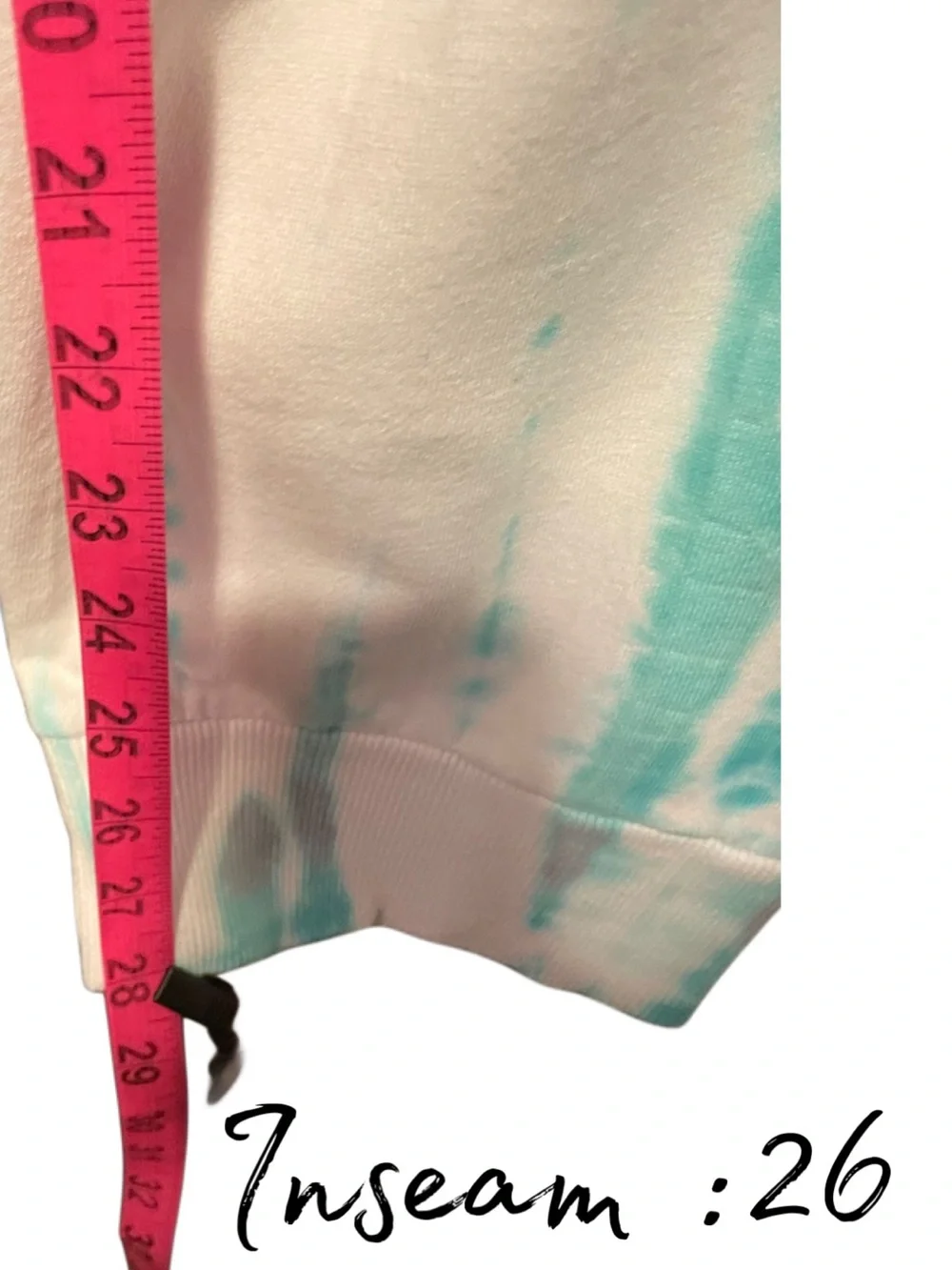 True Religion Tie-Dye Joggers - White & Teal XXL